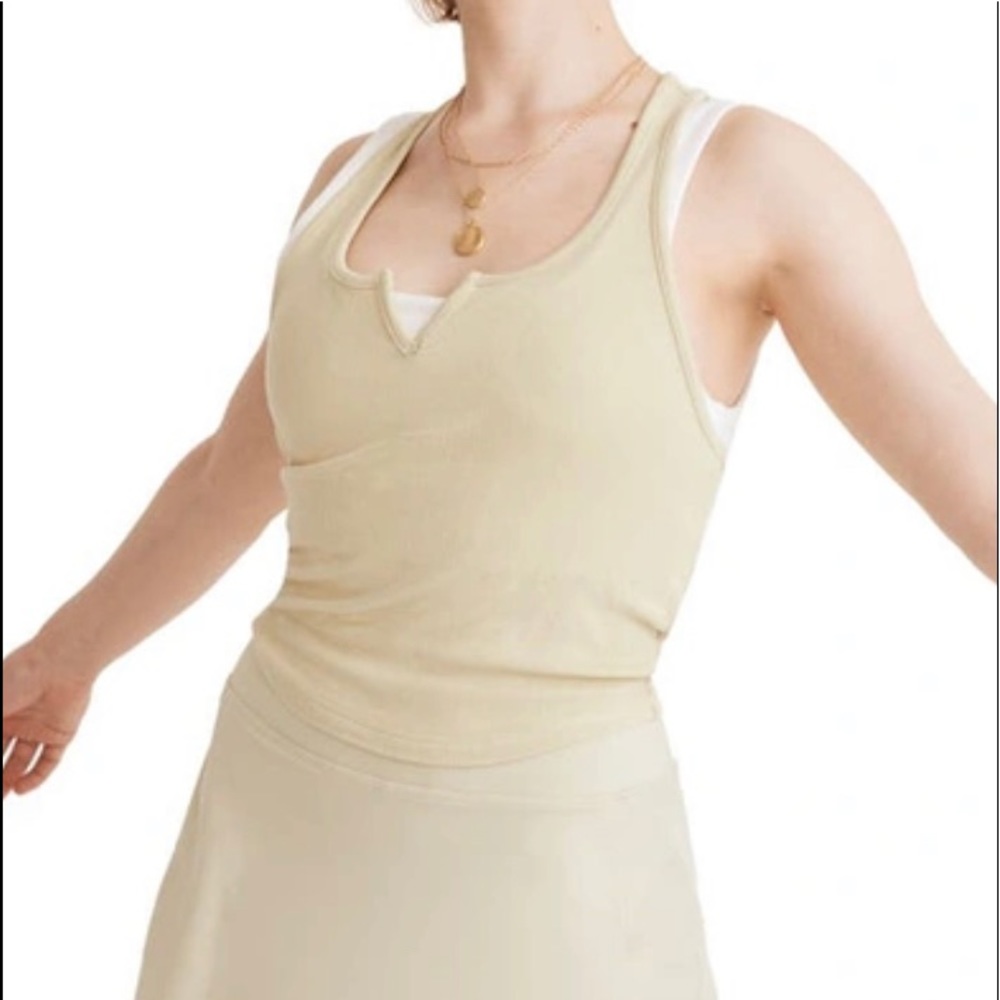 ISO: madewel MWL green faded sea grass tank top xs